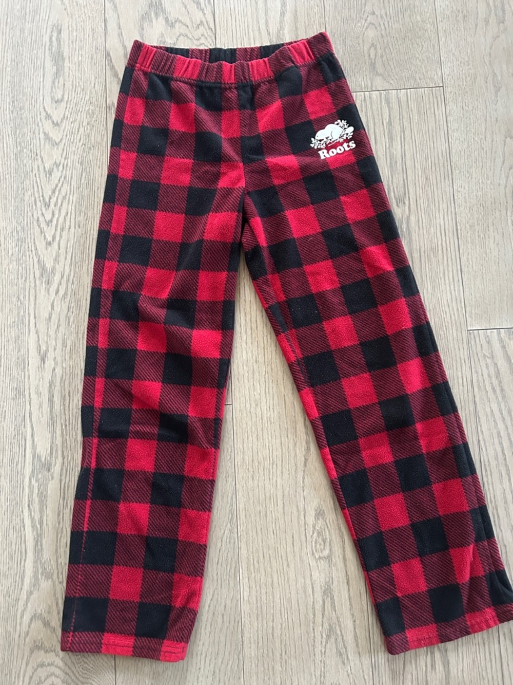 Roots Kids Red & Black Buffalo Plaid Pajama Bottoms